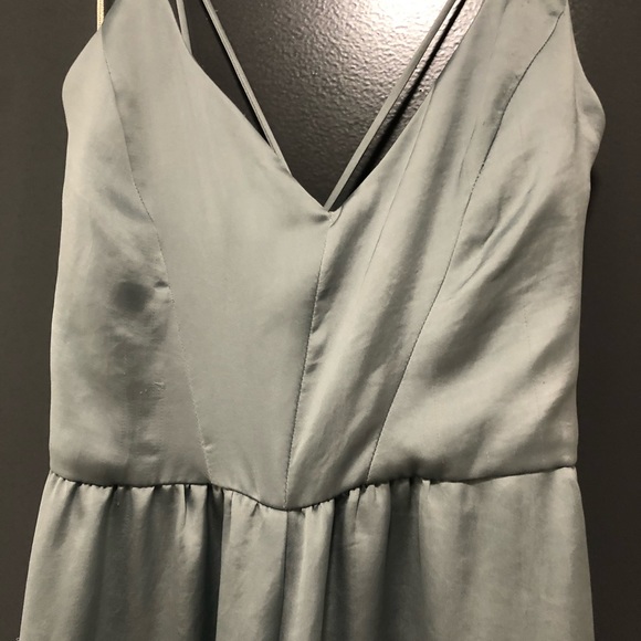 Light Blue Satin Jumpsuit - Picture 2 of 6